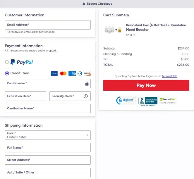 KundaliniFlow Order Page